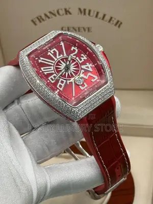 Franck Muller Stone Quality Luxury Men Genuine Leather Wristwatch