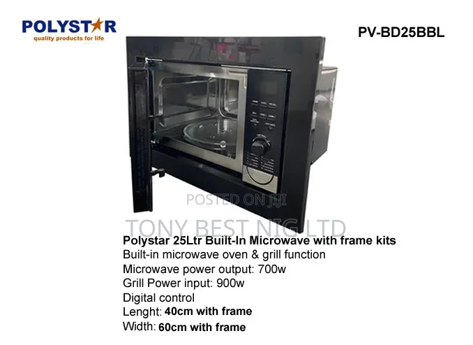 Polystar 25liters Inbuilt Microwave With Frame Kits