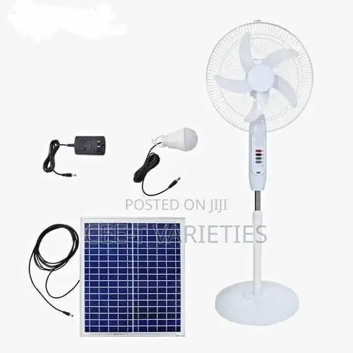 Leku Solar Rechargeable Standing Fan