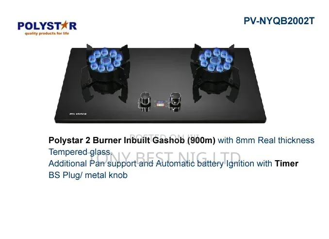 Polystar Flip Up 2 Burner Inbuilt