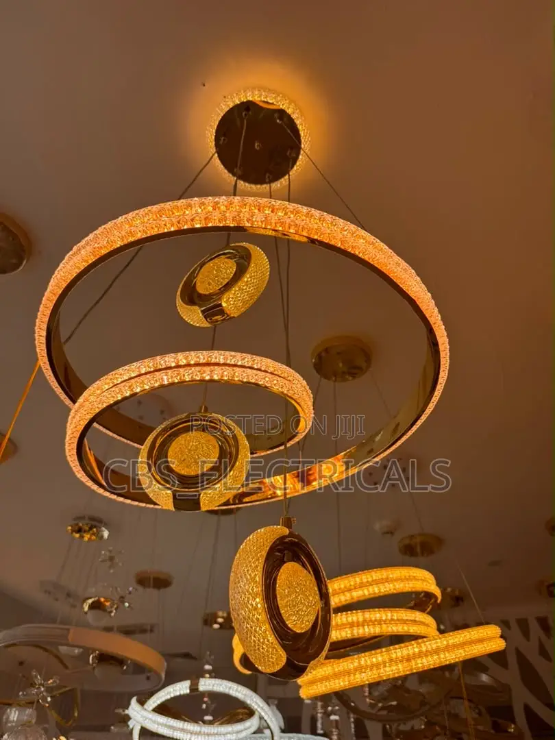 Multi-Ring Crystal Led Chandelier