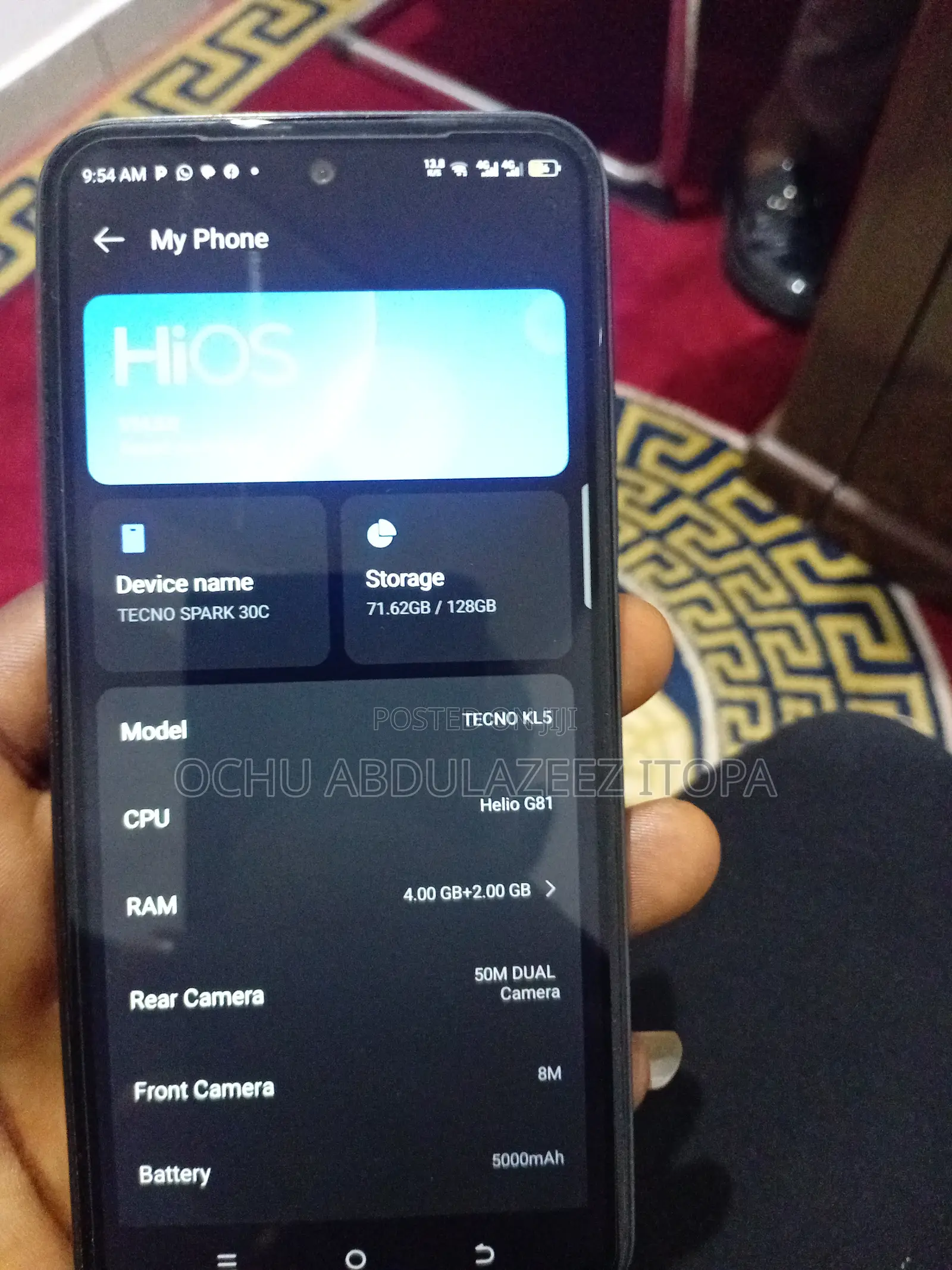 Tecno Spark 30C 128 GB Black