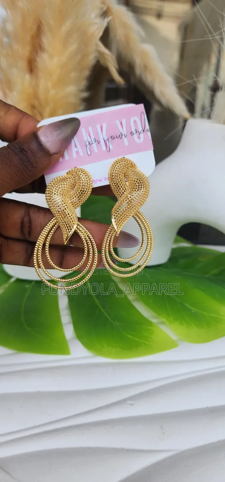 Gold Replica Drop Earring