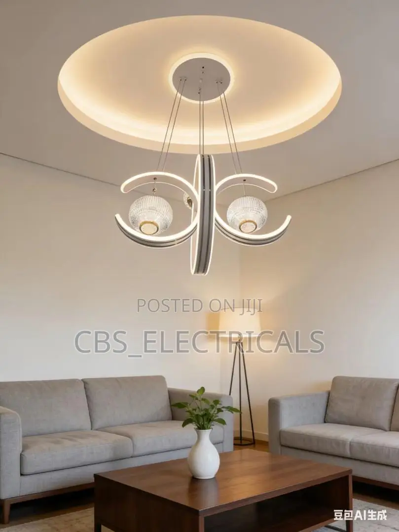 Contemporary Arc-Globe Chandelier