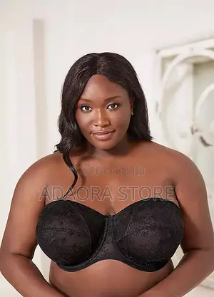 Goddess Verity Strapless Bra, Black, Plus Size, Size 38g