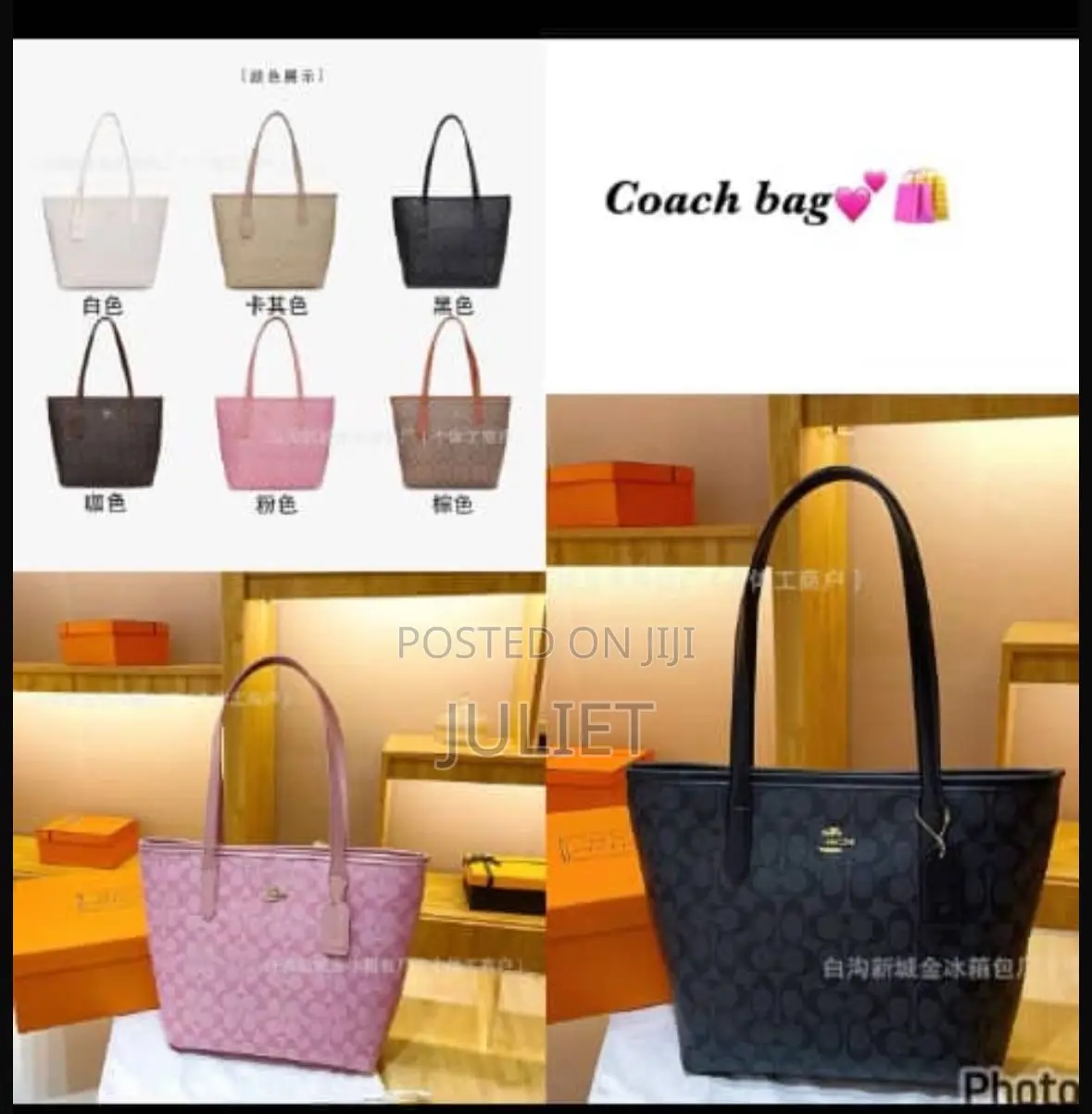 Coach Pink Tote Bag