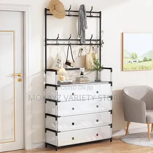 5 Layer Multifunctional Shoe/Cloth/Bag Rack With Dust Cover/Protector