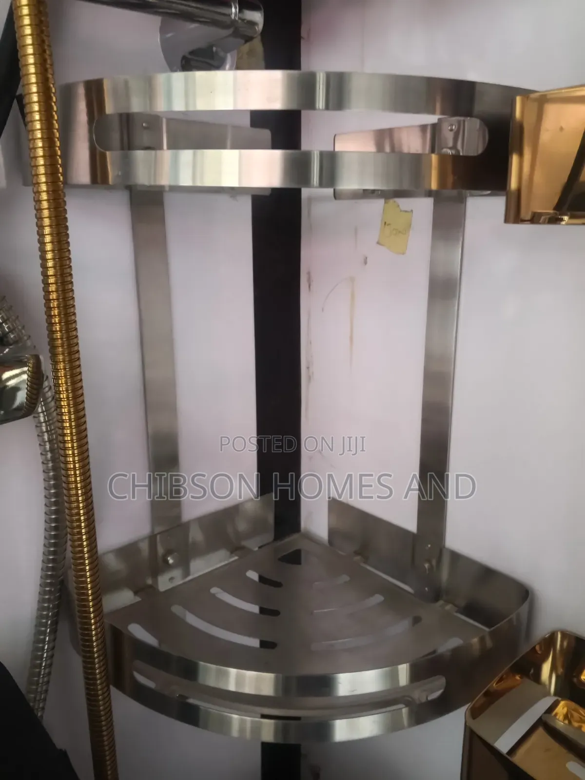 2-tier Stainless Steel Bathroom Corner Shelf
