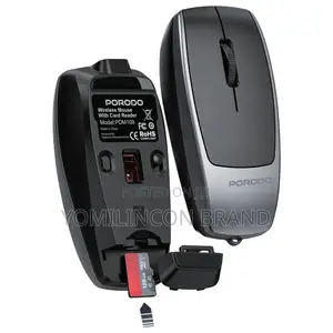 Porodo 1600dpi Wireless Mouse With Card Reader