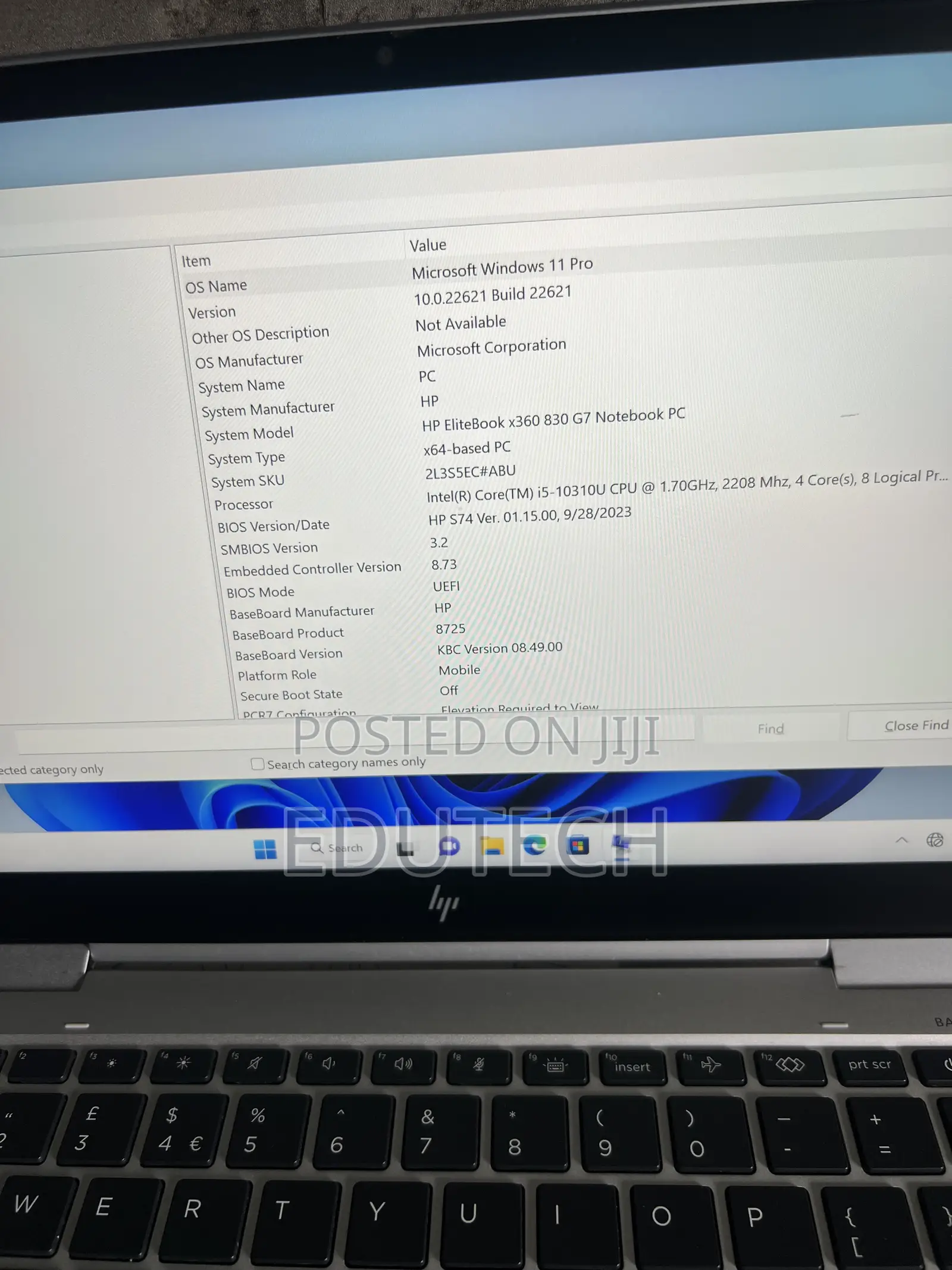 Laptop HP EliteBook 830 G7 16GB Intel Core i5 SSD 256GB