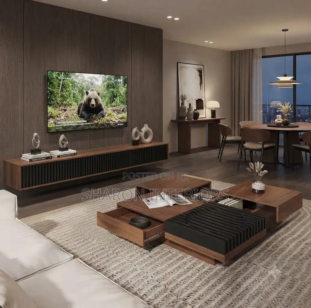 Modern Multi-Level Coffee Table With Storage