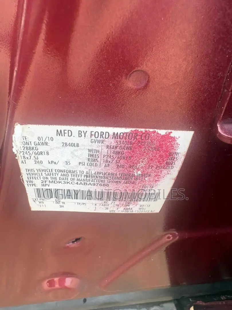 Ford Edge 2010 Red
