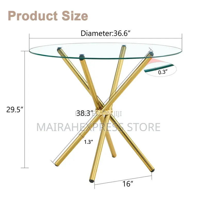 Y2 Modern Compact Round Dinner Table for Apartment Small Spaces T361