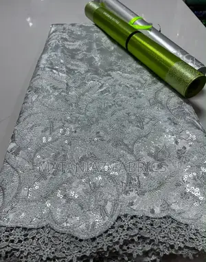 Brocade Fabric With Sequin Design