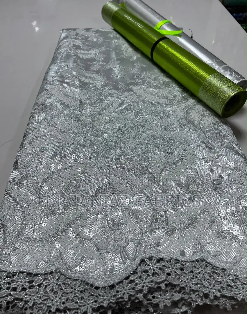 Brocade Fabric With Sequin Design