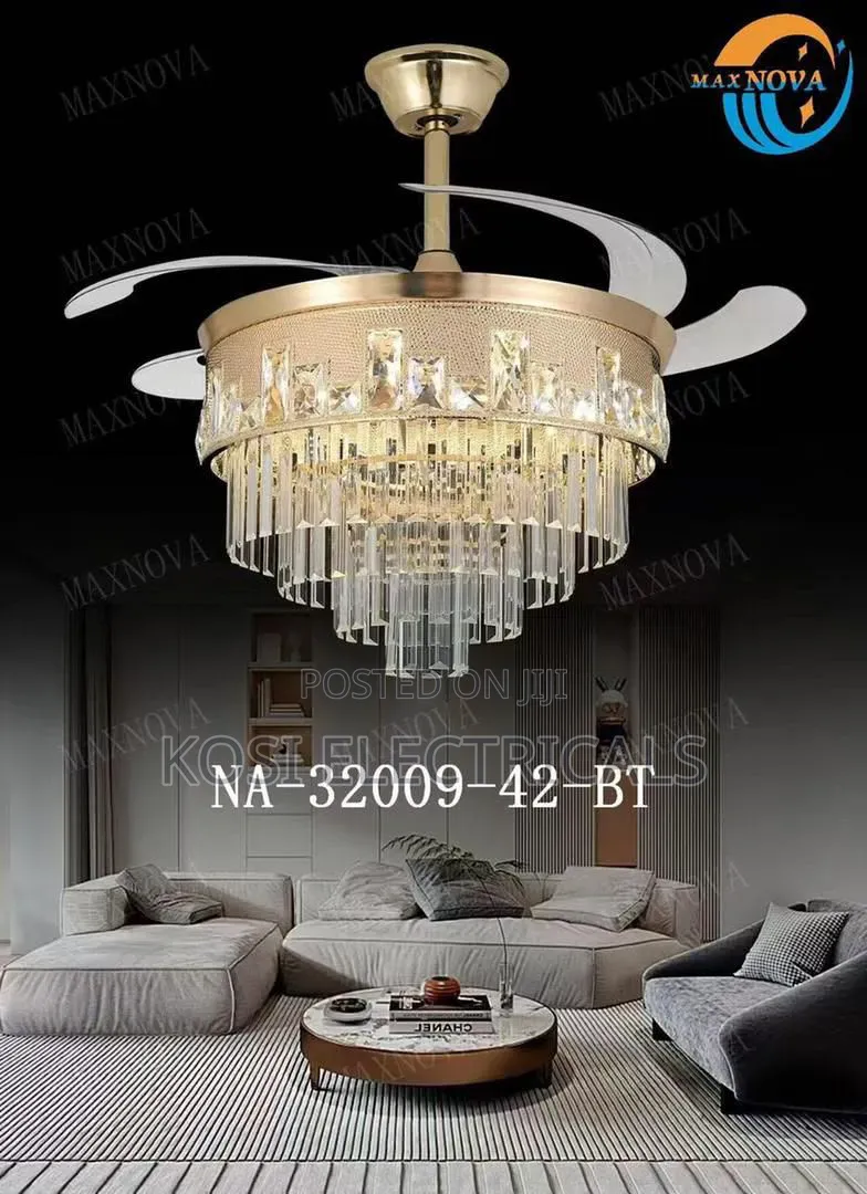Crystal Style Ceiling Fan Lights With Bt