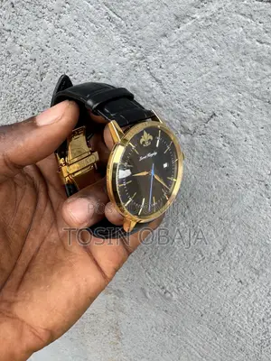Leather Gold Plaited Watch