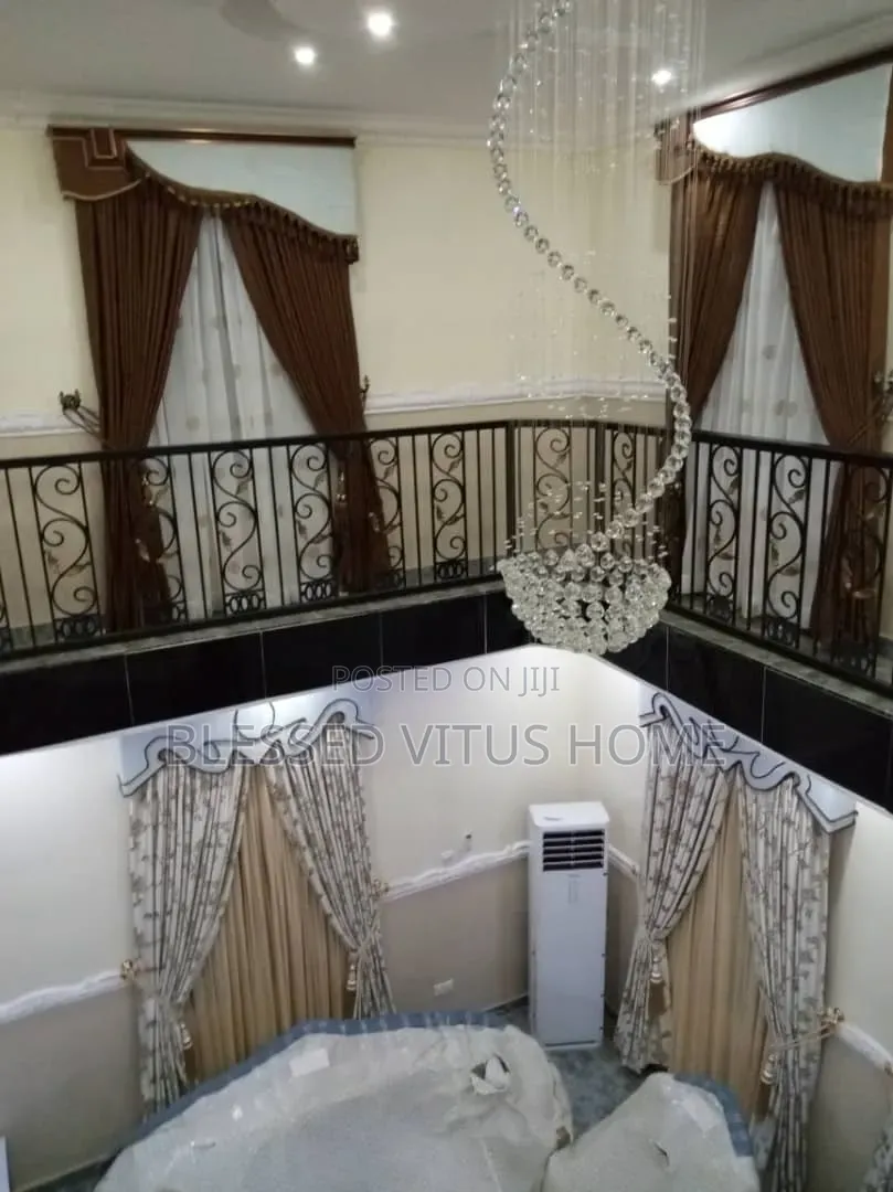Premium Brown Turkish Curtain With Board Design