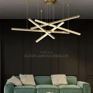 Modern Gold Linear Led Chandelier