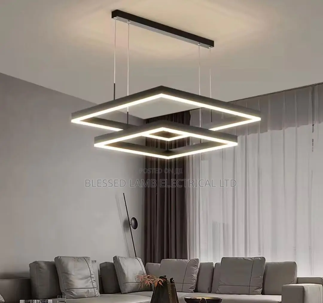 Modern 3-Ring Square Led Chandelier