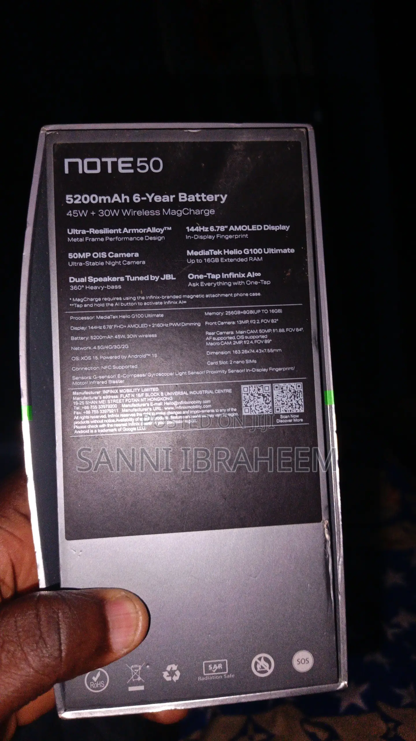 Infinix Note 50 4G 256 GB Blue
