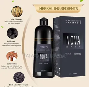 Nova Hair Dye Shampoo(Black Colour)