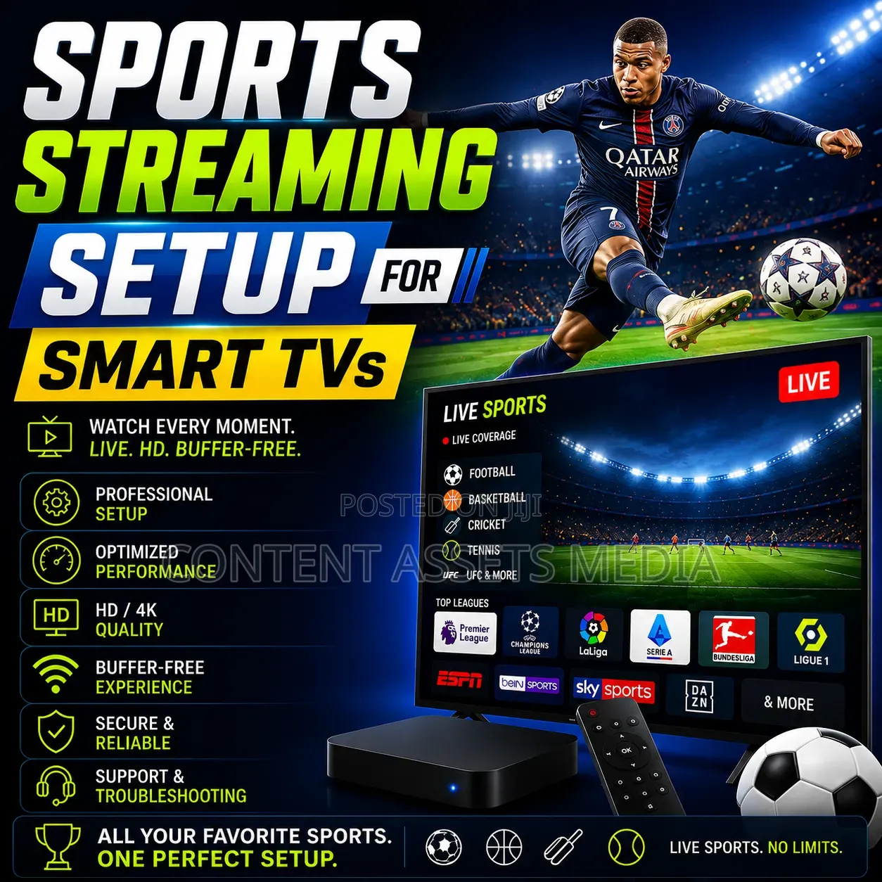 Sports Streaming Setup for Smart TVS
