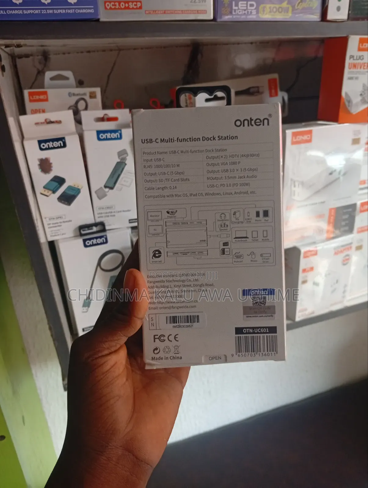 Onten Otn-Uc601 12-in-1 Type-C Multi-Function Docking Station