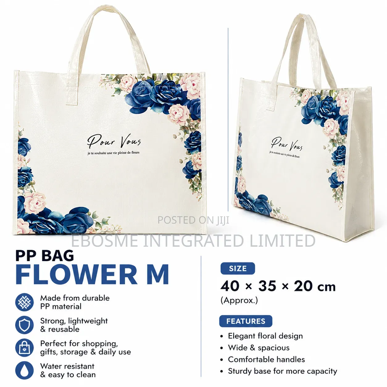 Flower Pp Tote Bag