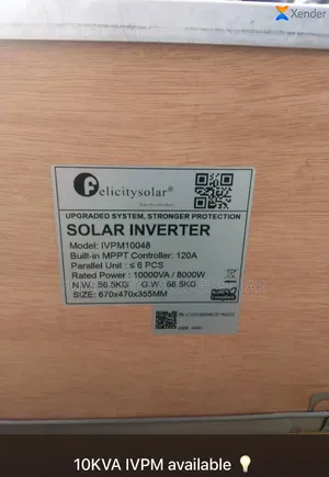 Felicity 10kva Transformer Based Hybrid Inverter 120ah Inbuilt MPPT