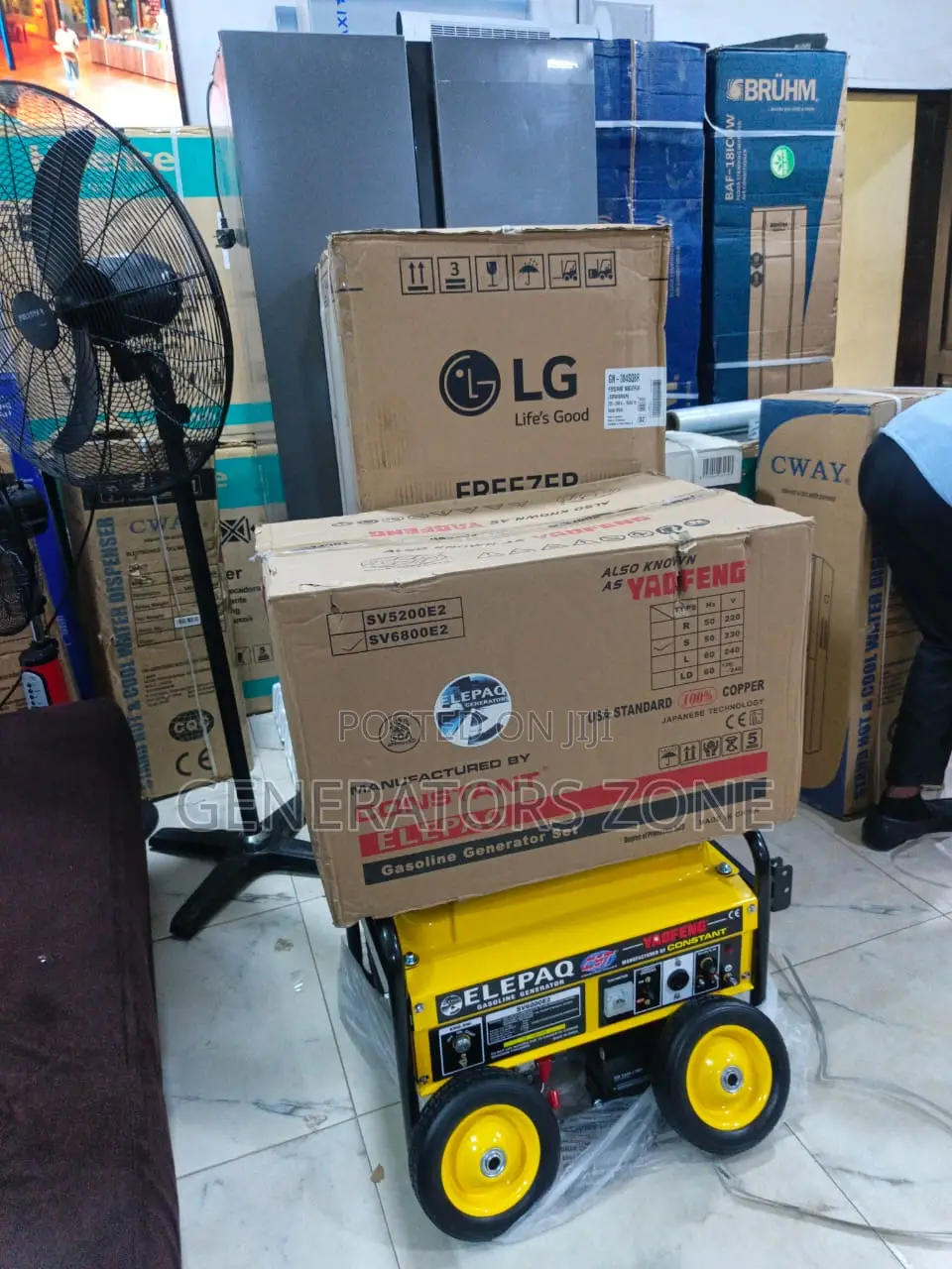 Elepaq 4.5kva Automatic Generator Model Sv6800e2 Long Runtime