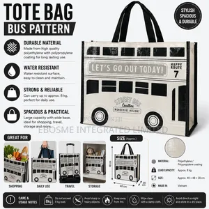 Tote Bag Bus Pattern