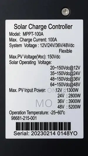 100amp MPPT Charge Controller