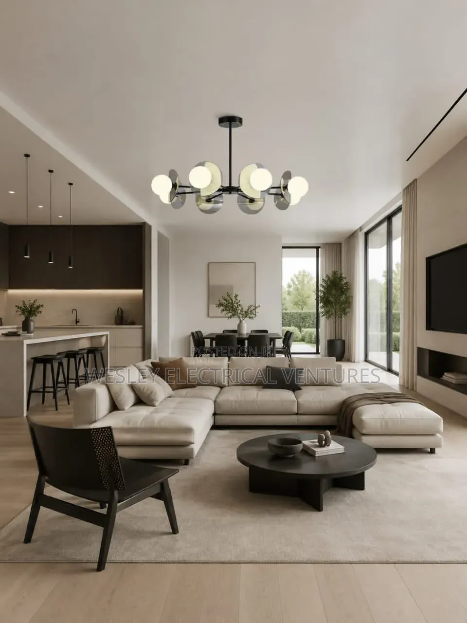 Mirror Reflect Nordic Chandelier Light