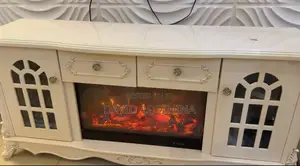 Fireplace Tv Stand With Various Storage Space
