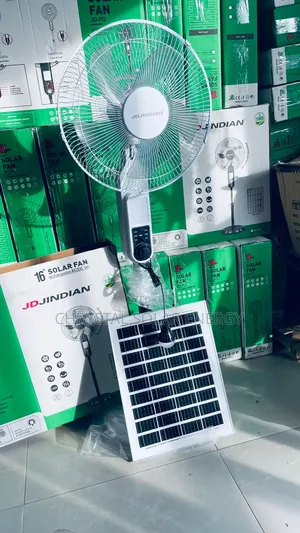 16" Jd Solar Rechargeable Fan
With Free Solar Panel Light Bulb 