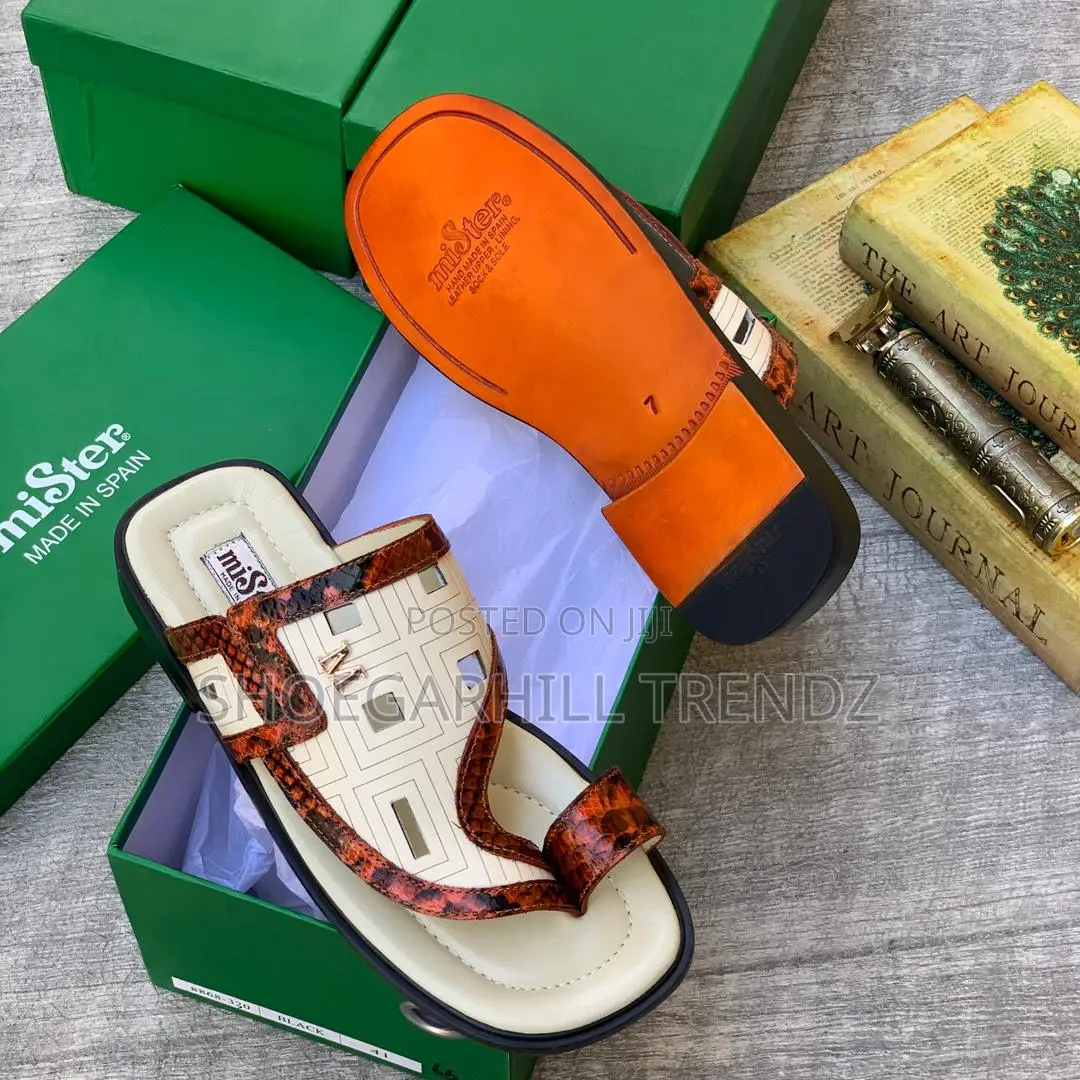 Mister Leather Toe Palm Slippers