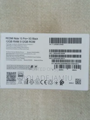 New Xiaomi Redmi Note 15 Pro+ 512 GB Black