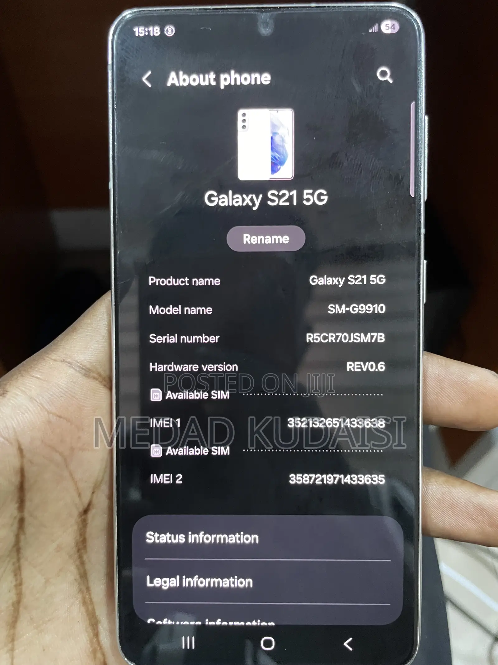 Samsung Galaxy S21 5G 128 GB White