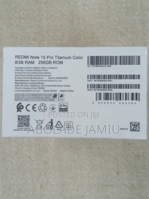 New Xiaomi Redmi Note 15 Pro 256 GB