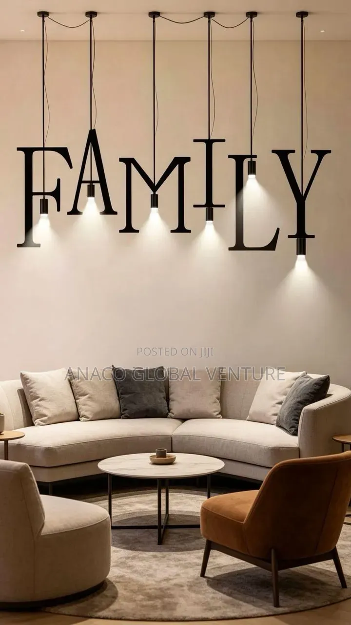Alphabet Pendant Light With Bulb