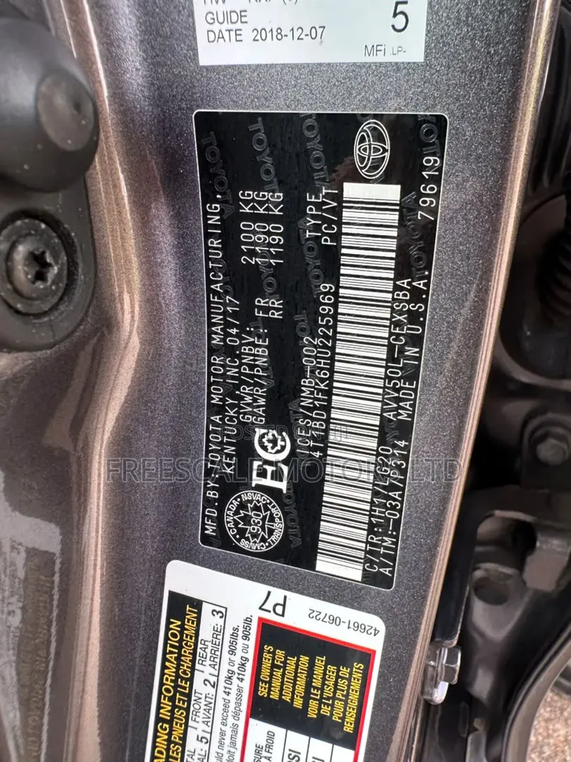 Toyota Camry 2017 Gray