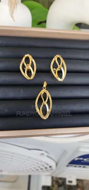 Gold Plated Earring and Pendant Set