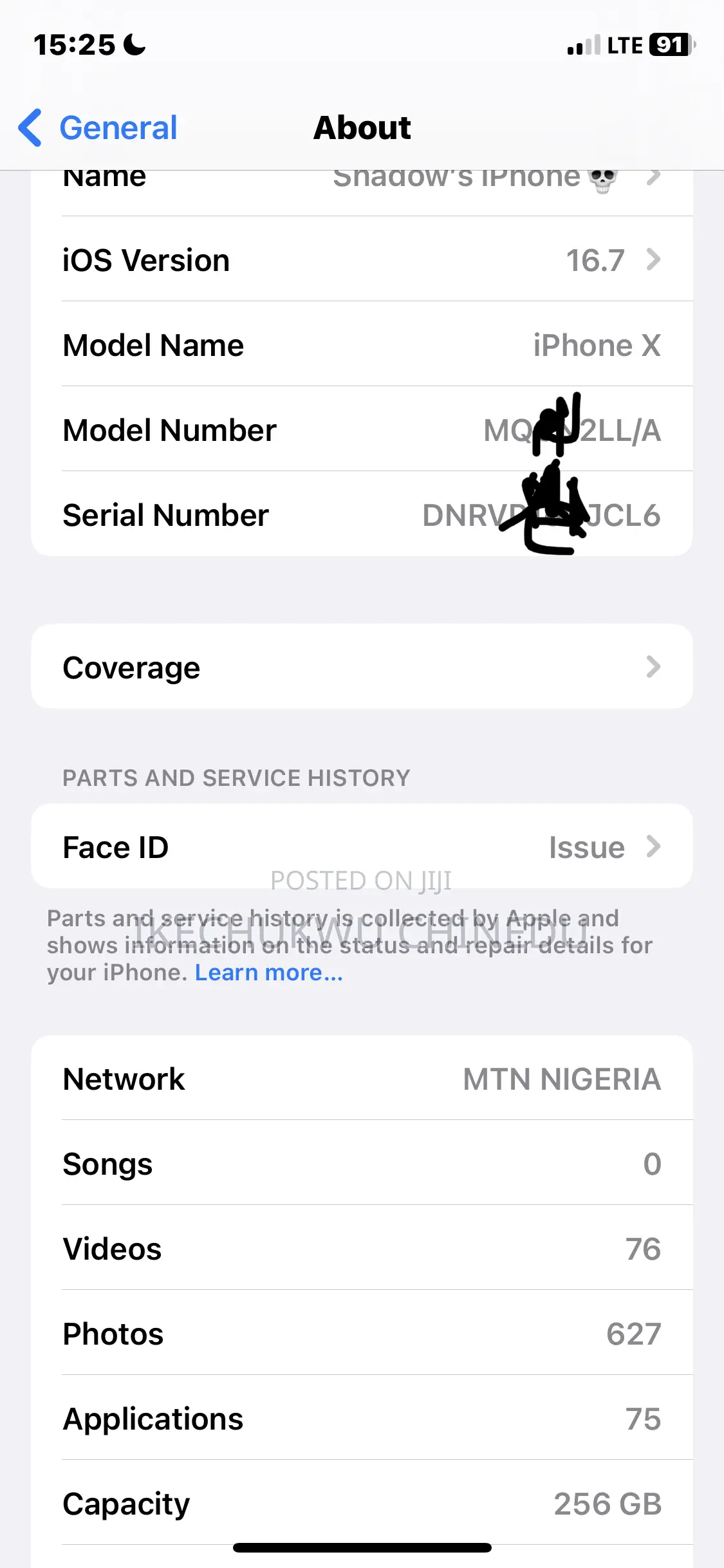 Apple iPhone X 256 GB Black