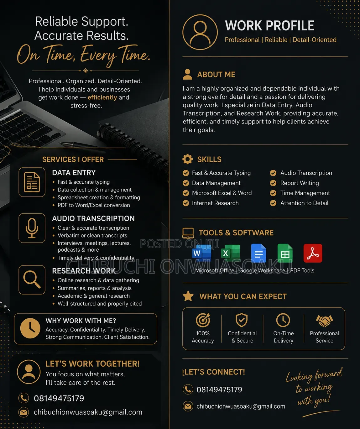 Data Entry Audio Transcription and Research Work