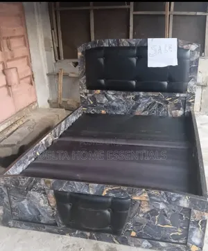 Affordable 6by4 Wooden Bed Frame With Padded Headboard