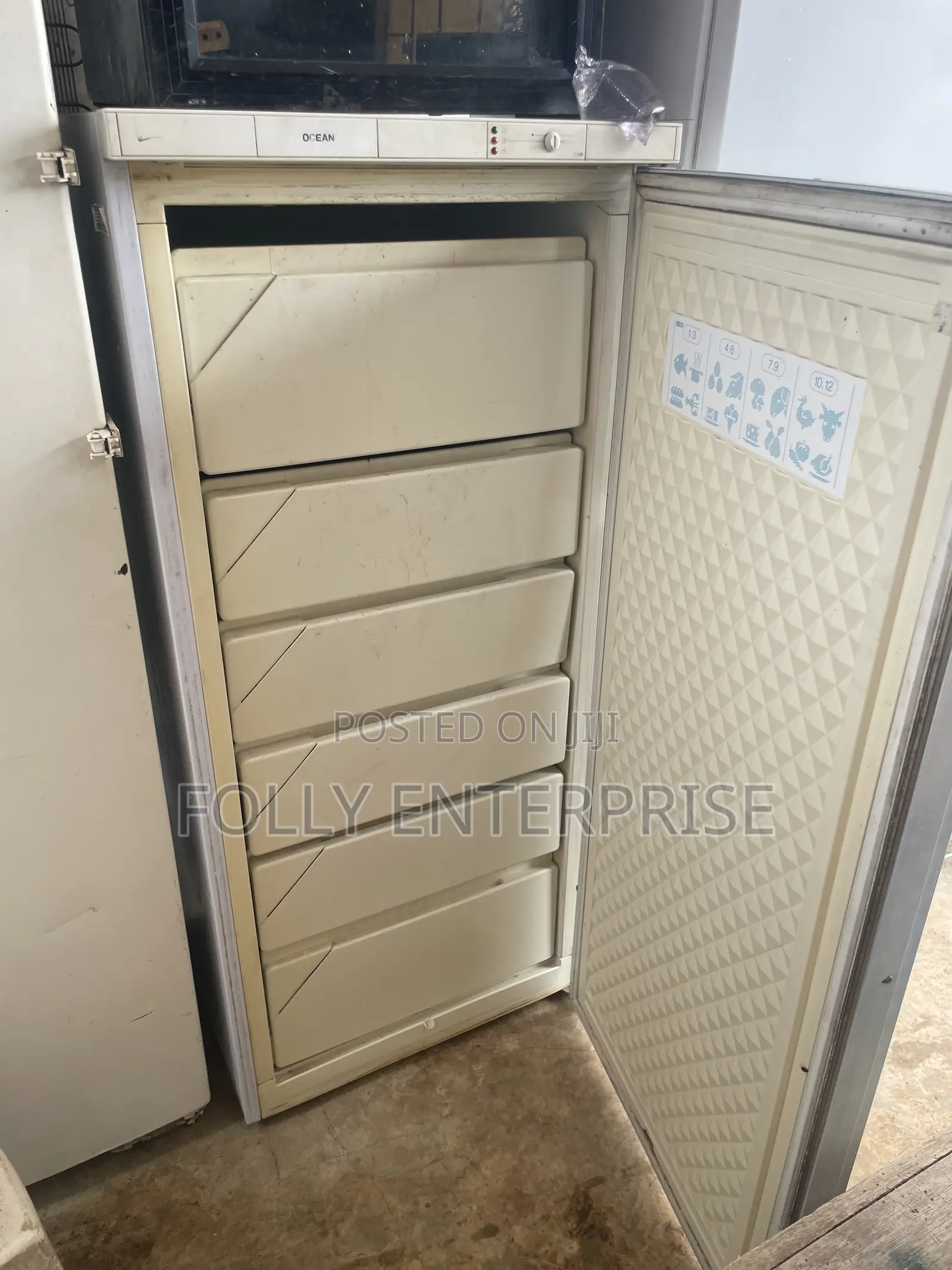Six Steps Ocean Plated Upright Freezer