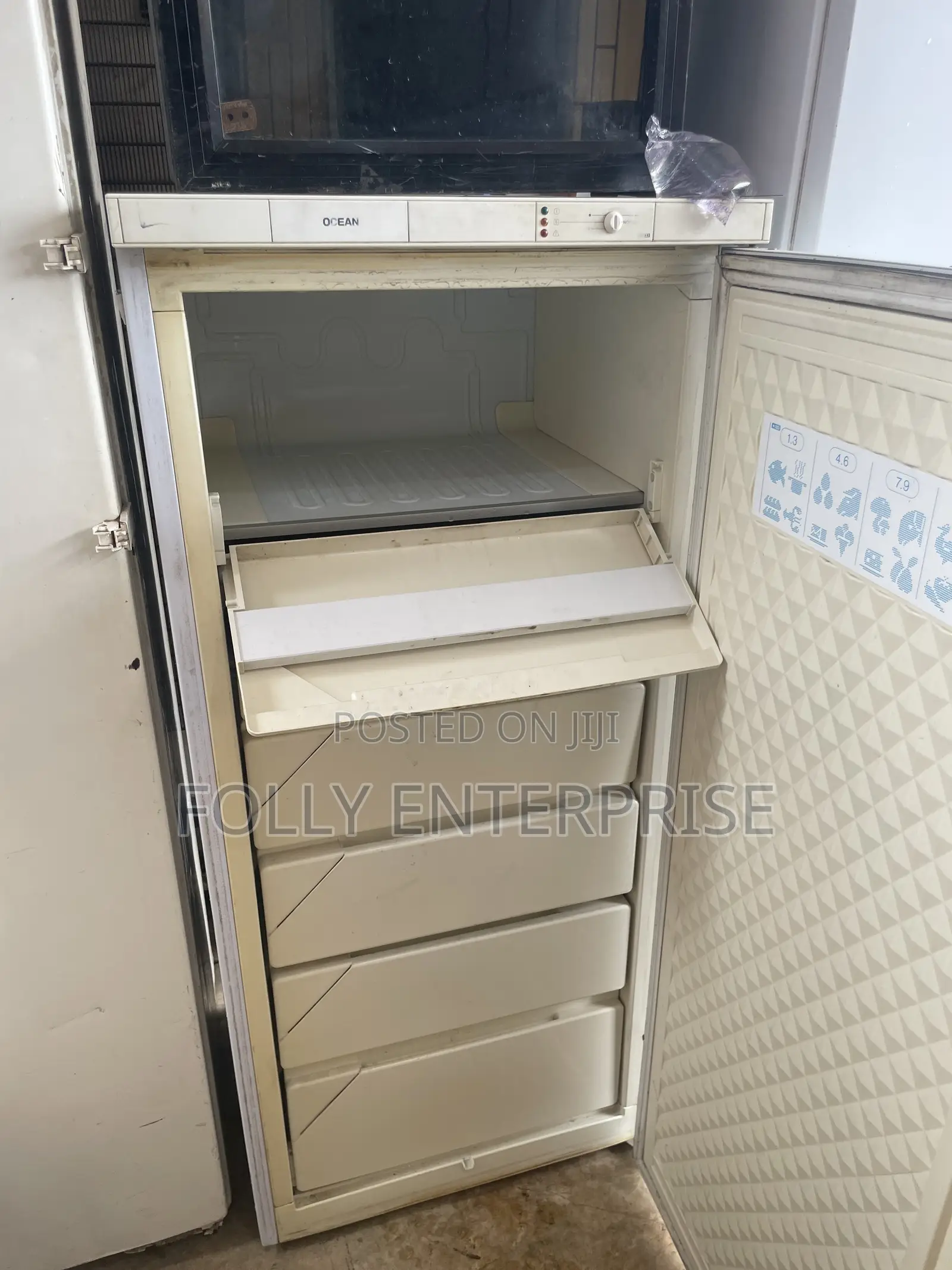 Six Steps Ocean Plated Upright Freezer
