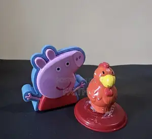 2pcs Kids Cartoon Toy Set | Peppa Pig Figure Chicken Toy