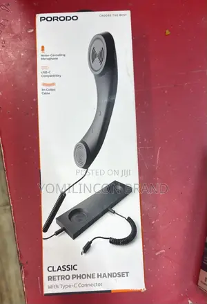 Porodo Classic Retro Phone Handset With Type-C Connector*